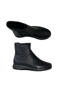 Bota Cano Baixo Couro Atanado Napoli Preto 361502 - Preto