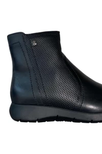 Bota Cano Baixo Couro Atanado Napoli Preto 361502 - Preto