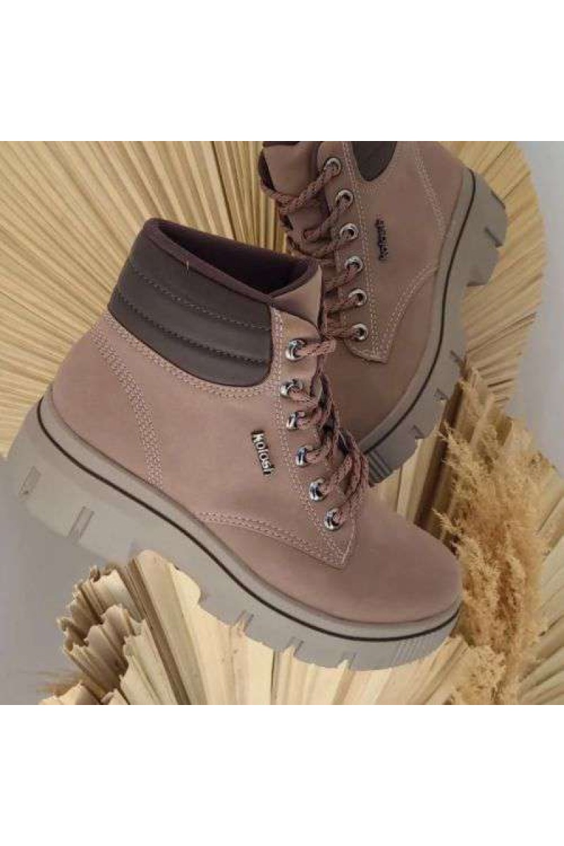Bota Coturno Kolosh C3371 Foggia Chocolate - Nude