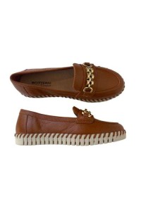 Mocassim 369503 Couro Caramelo com Detalhe de Corrente - Caramelo