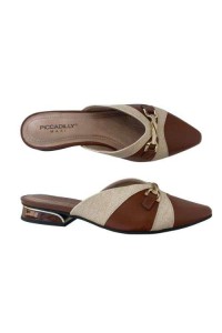 O Mule Piccadilly 279042 Marrom/Bege - Marron