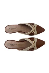 O Mule Piccadilly 279042 Marrom/Bege - Marron