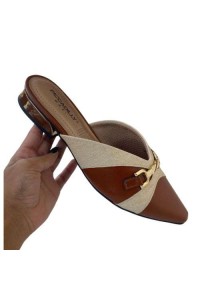 O Mule Piccadilly 279042 Marrom/Bege - Marron