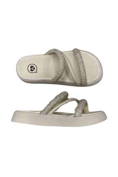 Papete Molekinha 2358.100 Branca com Tira de Strass - Branco