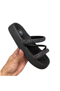 Papete Molekinha 2358.100 Preto com Tira de Strass - Preto
