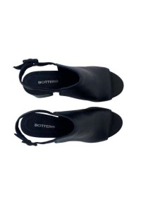 Sandália Anco But 372003 Preta em Couro com Salto Bloco - Preto