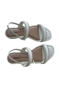 Sandália Dakota Y8351 Preta com Tiras e Strass - Branco