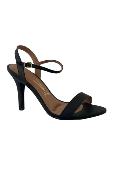 Sandália Feminina Salto Fino Alto Fivela Vizzano 6249.464.7286 - Preto