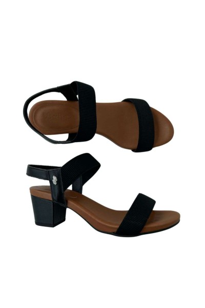 Sandália Feminina Usaflex Salto Bloco Y8204014 - Preto