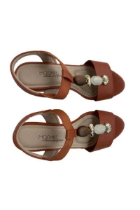 Sandália Modare 7109.465 Conhaque Salto Bloco Ultra Conforto - Conhaque
