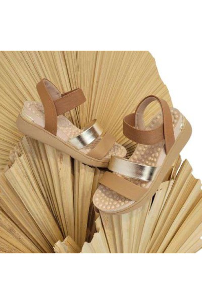 Sandália Modare 7151.119 Nude/Camel/Dourado - Nude