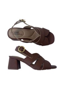 Sandália Modare 7172.125 Avelã com Salto Bloco Ultraconforto - Chocolate