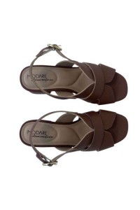 Sandália Modare 7172.125 Avelã com Salto Bloco Ultraconforto - Chocolate