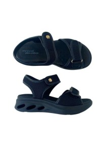Sandália Modare 7215.103 Preta Ultraconforto com Fechamento em Velcro - Preto