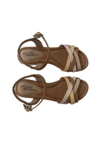 Sandália Modare 7216.102 Creme/Manteiga/Dourado - Nude