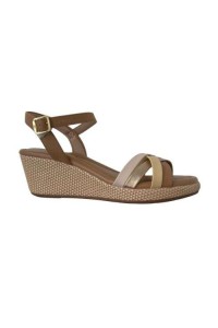 Sandália Modare 7216.102 Creme/Manteiga/Dourado - Nude