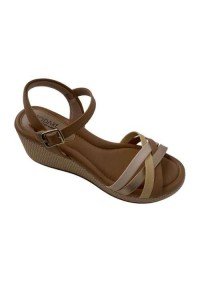 Sandália Modare 7216.102 Creme/Manteiga/Dourado - Nude