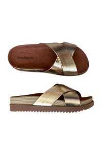 Sandália Moleca 5500.215 Dourada - Dourado
