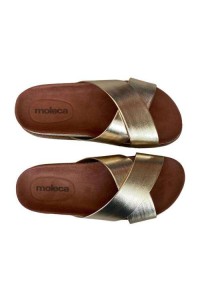 Sandália Moleca 5500.215 Dourada - Dourado