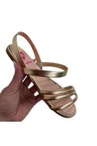 Sandália Molekinha 2157.876 Dourada - Dourado