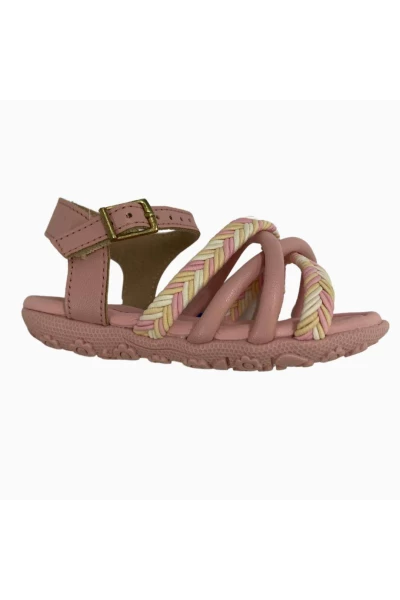 Sandália Molekinha com Tiras 2121.137 - Rosa - Rosa