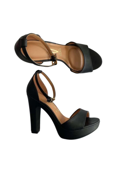 Sandália Vizzano Salto Alto com Meia Pata 6292.217 Preto - Preto