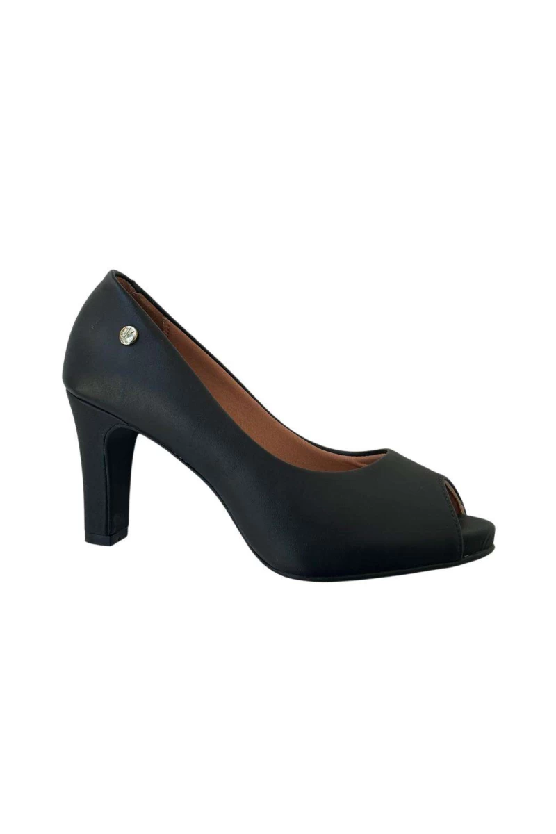 Sapato Feminino Peep Toe Pelica Preto Vizzano 1840.300 - Preto
