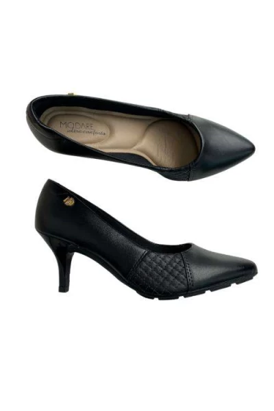 Scarpin Modare 7013.636 Preto com Proteção de Joanete - Preto