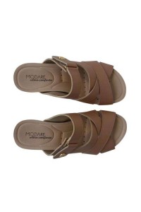 Tamanco Modare 7123.158 Nude Anabela Ultraconforto com Tiras - Nude