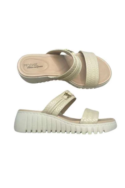 Tamanco Modare 7197.105 Creme Tratorado - Creme