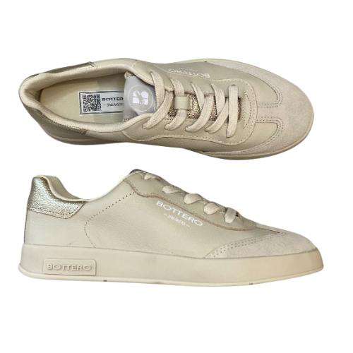 Tênis Bottero 364905 Camurça Couro Marfim - Bege