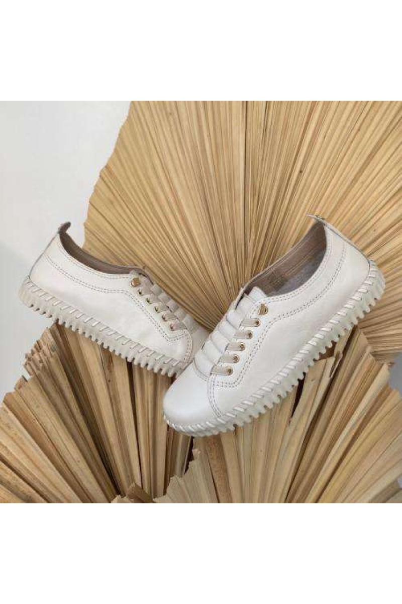 Tênis Bottero 374102 Off White em Couro - Off white