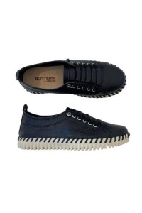 Tênis Bottero 374102 Preto em Couro - Preto