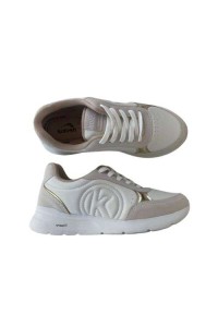 Tênis Kolosh C3962 Foggia Marfim/White/Champagne com Solado EVA.fit - Branco