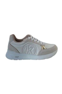 Tênis Kolosh C3962 Foggia Marfim/White/Champagne com Solado EVA.fit - Branco