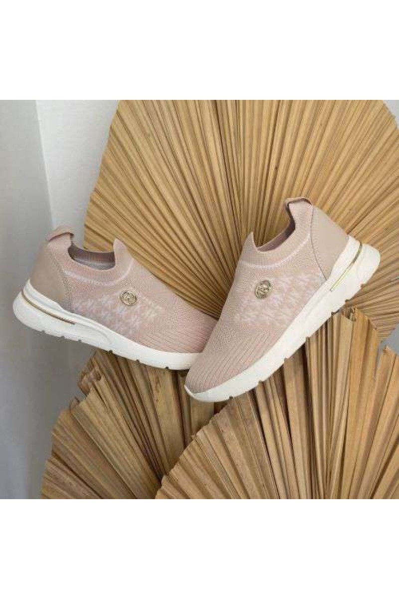 Tênis Kolosh C3975 Tule Marfim Tipo Meia - Creme